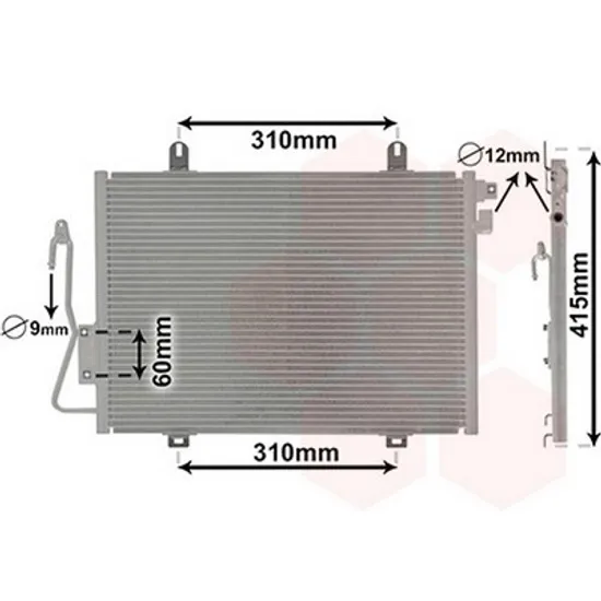 Radiator Aer Conditionat RENAULT CLIO 2 1998->2012 Radiator aer conditionat ->1999 51x38 Perioada 1998 1999 2000 2001 2002 2003 2004 2005