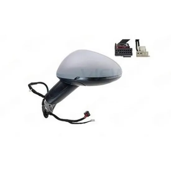 Oglinda PORSCHE MACAN 2014-> Oglinda exterioara (complet) electrica cu incalzire pentru vopsit cu rabatare electrica si memorie (cu semnal si lampa podea ) si Heliomata STANGA Perioada 2014 2015 2016 2017 2018 2019