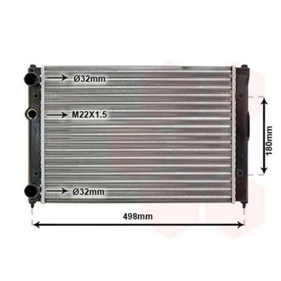 Radiator Motor SEAT INCA 1995->2003 Radiator apa 1.0-1.3-1.4 benzina-1.7-1.9SDi -AC 43x32 Perioada 1995 1996 1997 1998 1999 2000 2001 2002 2003