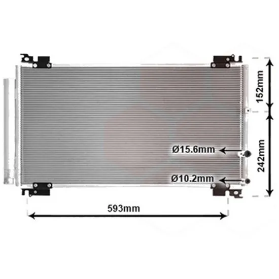 Radiator aer conditionat VW GOLF 7 2012->2020 2.0 TDI 110KW 150CP , pentru motor CRBC, CRLB, CRMB, CRUA, DCYA, DEJA, DFGA perioada 2012 2013,2014,2015,2016 2017