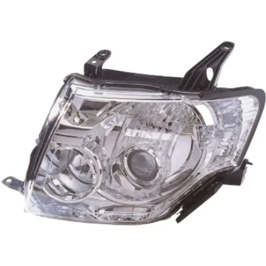 Far stanga MITSUBISHI PAJERO 4 2006-> perioada 2007 2008 2009 2010 2011 2012 pana la an de fabricatie 2012, fara motor reglaj, semnal transparent, cu reglaj electric, cu bec H11, cu bec H9