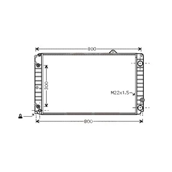 Radiator apa AUDI A8 4D2; 4D8 1994->2002 pentru 2.8, perioada 1994 1995 1996 1997 1998 1999 2000 2001 2002