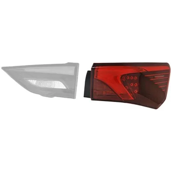 Lampa stop spate dreapta TOYOTA AVENSIS T27 2008->2018 perioada 2011 2012 2013 2014 2015 2016 2017 2018 de la an de fabricatie 06/2015, semnal rosu/galben, exterior