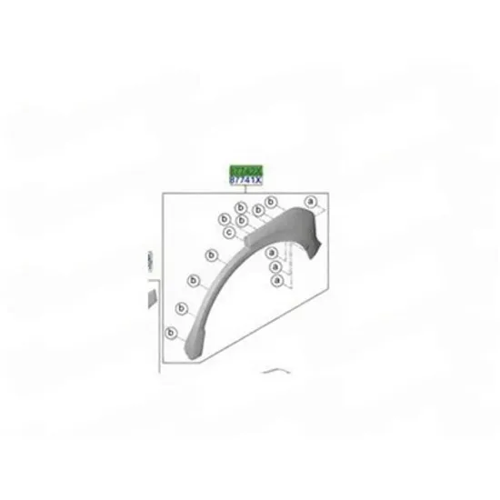 Bandou aripa spate KIA EV3 2024-> Bandou overfender Aripa spate plastic (O) DREAPTA Perioada 2024 2025