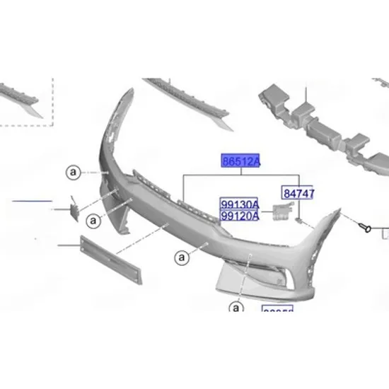 Bara Fata KIA EV6 2021-> Bara fata superioara (cu 4 senzori parcare) (GT/GT-LINE) (O) Perioada 2021 2022 2023 2024 2025