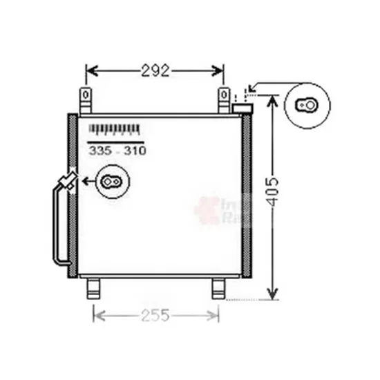 Radiator Aer Conditionat SUZUKI ALTO 2004->2009 Radiator aer conditionat 1 1i 16V 33,5x31x1 7 Perioada 2002 2003 2004 2005 2006 2007 2008 2009