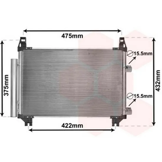 Radiator Aer Conditionat TOYOTA YARIS 2005->2011 Radiator aer conditionat 1 0 - 12V VVTi 52x32 5 fata FRANCE Perioada 2005 2006 2007 2008 2009 2010