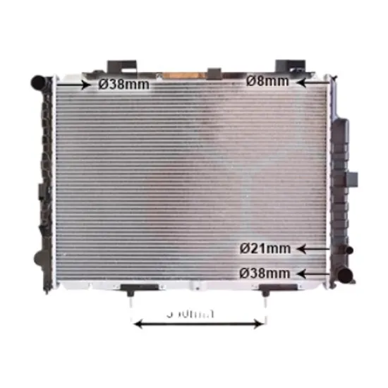 Radiator apa MERCEDES E-CLASS W210 1995->2002 pentru E 300 TD, E 300 Turbo-D, perioada 1996 1997 1998 1999