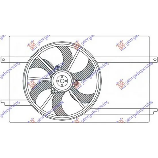 Ventilator Motor SMART FORFOUR 454 2004->2006 Electroventilator radiator complet benzina , 2004->2015 Perioada 2004 2005 2006 2007 2008 2009 2010 2011 2012 2013