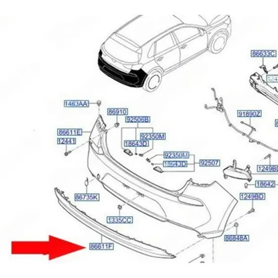 Spoiler Bara spate HYUNDAI i30 2017-> Spoiler Bara spate (H/B) (O) Perioada 2017 2018 2019 2020