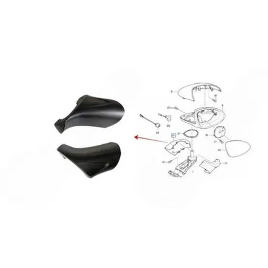 Capac Oglinda PORSCHE CAYENNE 92A 2010-> Capac Oglinda exterioara inferioara pentru vopsit (spre fata) DREAPTA Perioada 2010 2011 2012 2013 2014 2015