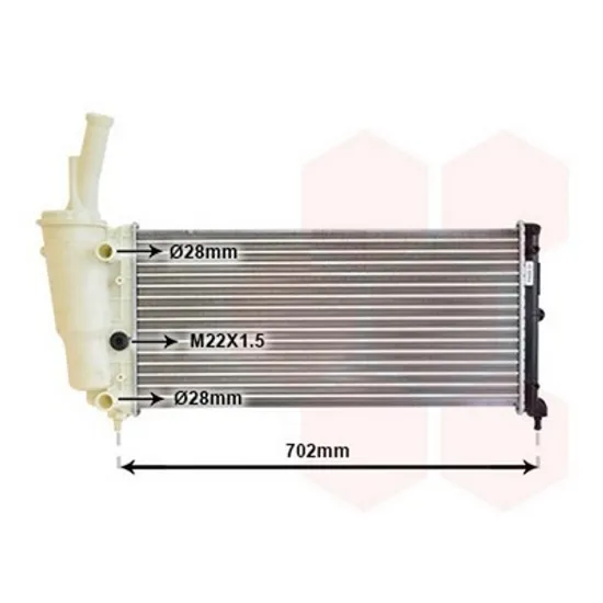 Radiator Motor LANCIA Y 1995->2003 Radiator apa pentru (85) 16V 1997 -> 63,2x32,2) GT TURBO Perioada 1995 1996 1997 1998 1999 2000 2001 2002 2003