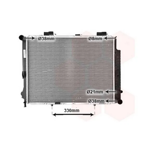 Radiator Motor MERCEDES E-CLASS W210 1995->2002 Radiator apa pentru 2.4 - 3.2 benzina - 2.0 - 2 5 usi cu/fara aer conditionat (64x49 Perioada 1995 1996 1997 1998 1999 2000 2001 2002