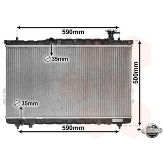 Radiator Motor HYUNDAI SANTA FE 1 2001->2006 Radiator apa pentru 2.0 - 2.4 16V CV manuala cu/fara aer conditionat (40,3x72,5) Perioada 2000 2001 2002 2003 2004 2005 2006