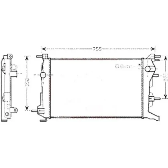 Radiator apa RENAULT FLUENCE 2010-> 1.5 dCi 70KW 95CP , pentru motor K9K 826 perioada 2014 2015,2016,2017,2018 2019