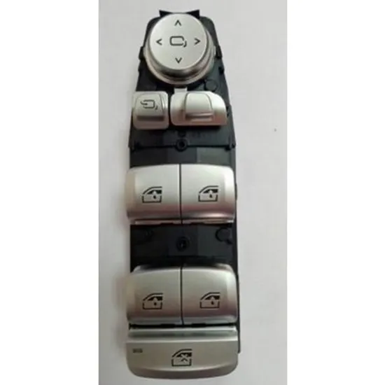 Buton oglinda BMW 5 G30, F90 2016-> Panou butoane oglinzi fata cu rabatare electrica (argintiu button) ( pentru 4 usi (11pin) STANGA Perioada 2020 2021 2022 2023 2024