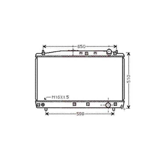 Radiator apa TOYOTA AVENSIS VERSO 2001->2007 pentru 2.0 D, perioada 2001 2002 2003 2004 2005