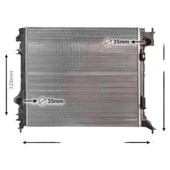 Radiator apa NISSAN QASHQAI 2 2013->2020 pentru 1.2 DIG-T, perioada 2013 2014 2015 2016 2017 2018