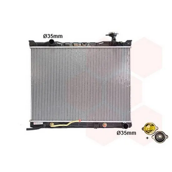 Radiator Motor KIA SORENTO 1 2002->2009 Radiator apa pentru 2.5 CRDi cu/fara aer conditionat CV automata 2006 -> Perioada 2006 2007 2008 2009