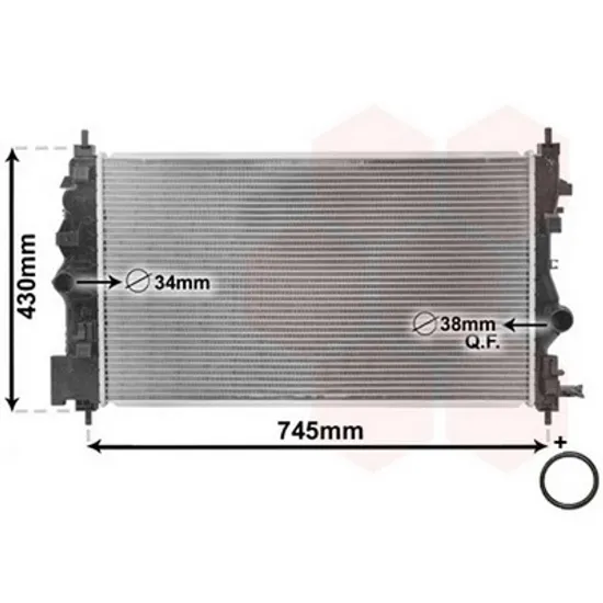 Radiator Motor CHEVROLET CRUZE J300 2009-> Radiator apa 1.7-2.0 diesel (68x39,5) (KOYO) Perioada 2009 2010 2011 2012 2013 2014 2015