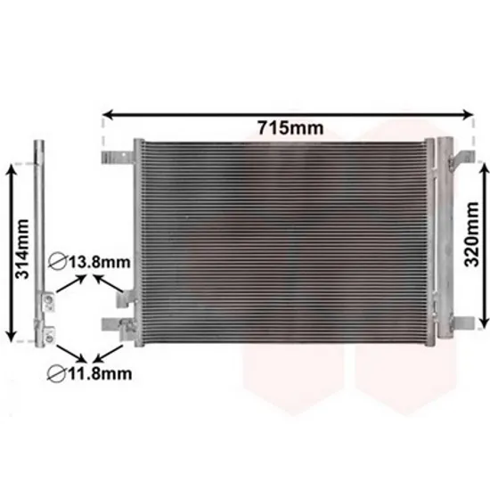 Radiator Aer Conditionat VW ARTEON 2017-> Radiator aer conditionat benzina-diesel 542x390x16 Perioada 2017 2018 2019 2020 2021 2022 2023