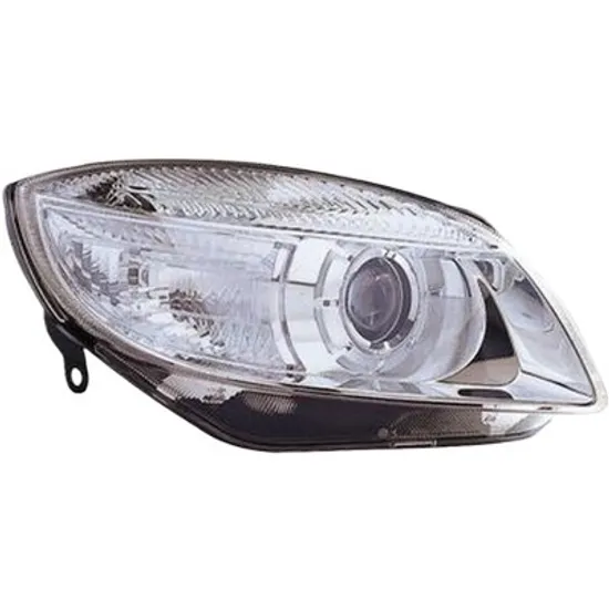 Far dreapta SKODA FABIA 2 2006->2014 perioada 2006 2007 2008 2009 2010 2011 2012 2013 2014 pana la an de fabricatie 05/2010, cu motor reglaj, semnal transparent, cu reglaj electric, cu bec H7