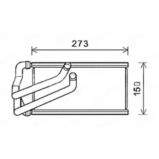 Radiator Incalzire JEEP COMPASS 2006->2015 Calorifer (123x260x26) Perioada 2011 2012 2013 2014 2015 2016