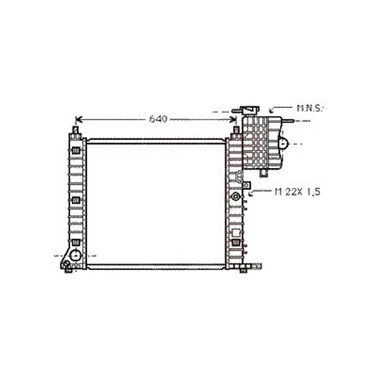 Radiator apa MERCEDES V-CLASS 638 1996->2003 pentru V 230 TD, perioada 1996 1997 1998 1999 2000 2001 2002 2003