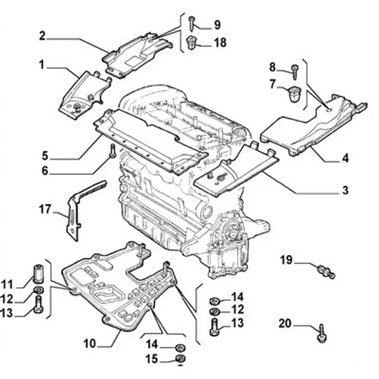 Scut Motor ALFA ROMEO 166 1998->2007 Scut motor fata plastic benzina -2003 Perioada 1998 1999 2000 2001 2002 2003