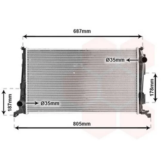 Radiator Motor DACIA DUSTER 2010->2018 Radiator apa pentru 1,5 DCI (62.8x39) Perioada 2010 2011 2012 2013 2014 2015 2016 2017