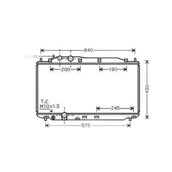 Radiator Motor HONDA CIVIC 8 2005-> Radiator apa pentru 1.6 - 1.8cc 16V cu/fara aer conditionat (67x37,5) Perioada 2005 2006 2007 2008 2009 2010 2011