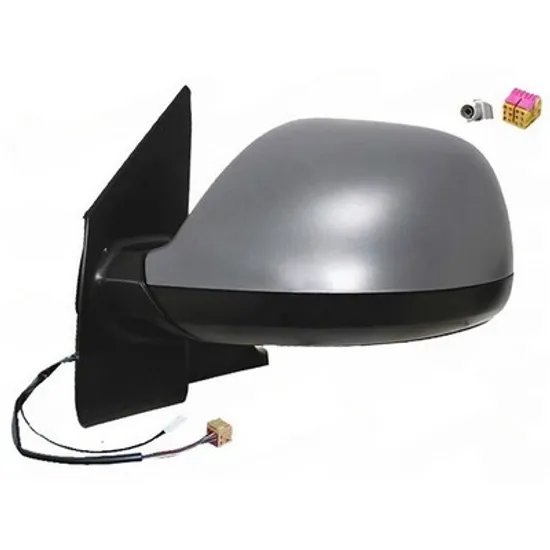 Oglinda VW TRANSPORTER T5 2003->2015 Oglinda exterioara electrica cu incalzire cu rabatare electrica pentru vopsit (cu antena AM/FM) STANGA Perioada 2010 2011 2012 2013 2014 2015