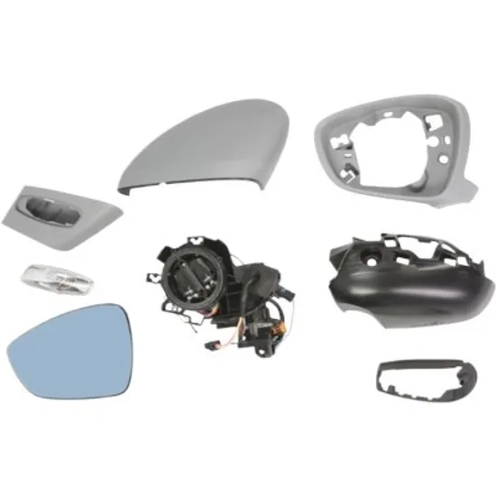 Oglinda exterioara stanga CITROEN C5 3 Sedan RD 2008-> perioada 2010 2011 2012 2013 2014 2015 pana la an de fabricatie 2014, cromat, semnal alb, cu semnal, numar pini 12, cu incalzire, cu memorie, rabatare electrica, cu semnal, prevopsit grund,