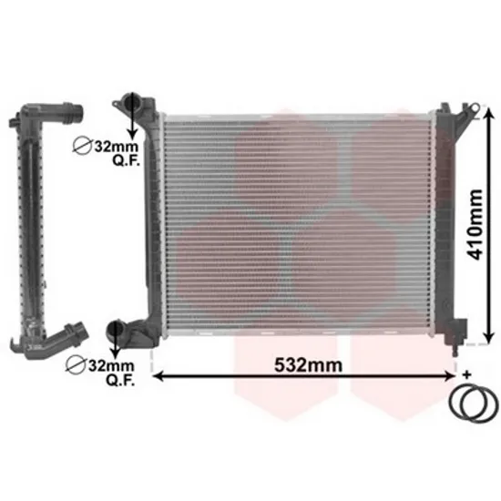 Radiator Motor MINI MINI COOPER R50, R53 2001->2006 Radiator apa pentru 1 4 T D 45 5x36 6x24 Perioada 2001 2002 2003 2004 2005 2006