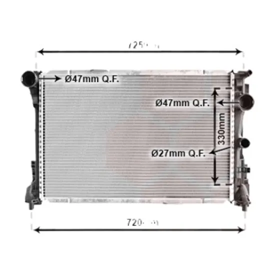 Radiator apa MERCEDES SLK R172 2011-> pentru 250, perioada 2011 2012 2013 2014 2015 2016