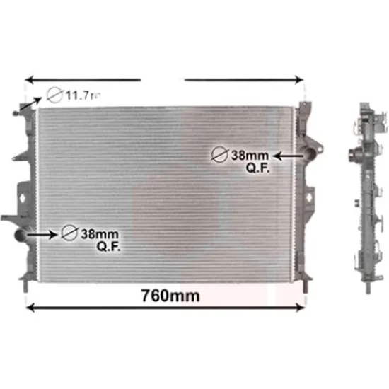 Radiator apa VOLVO V40 2012-> pentru D4, perioada 2012 2013 2014 2015 2016 2017