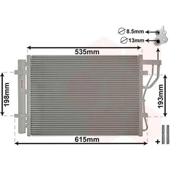 Radiator Aer Conditionat HYUNDAI ix20 2010-> Radiator aer conditionat benzina (50,5x36,6) Perioada 2010 2011 2012 2013 2014 2015 2016