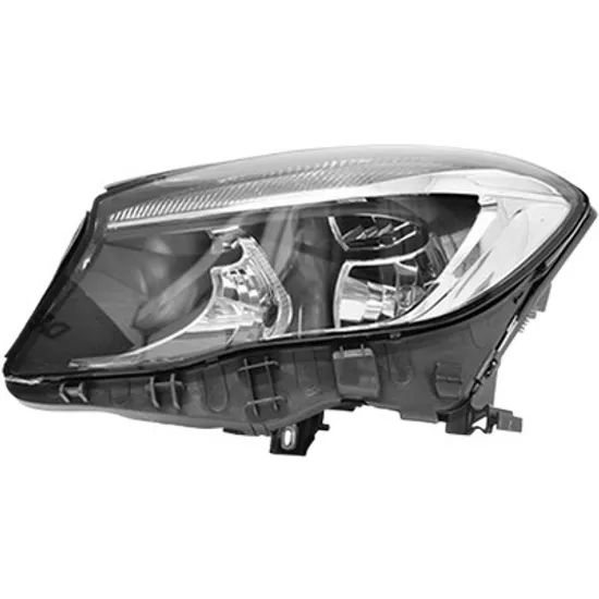 Far stanga MERCEDES GLA-CLASS X156 2013-> perioada 2013 2014 2015 2016 2017 2018 cu motor reglaj, fumuriu, cu reglaj electric, cu lumina de zi, cu bec H15, cu bec H7