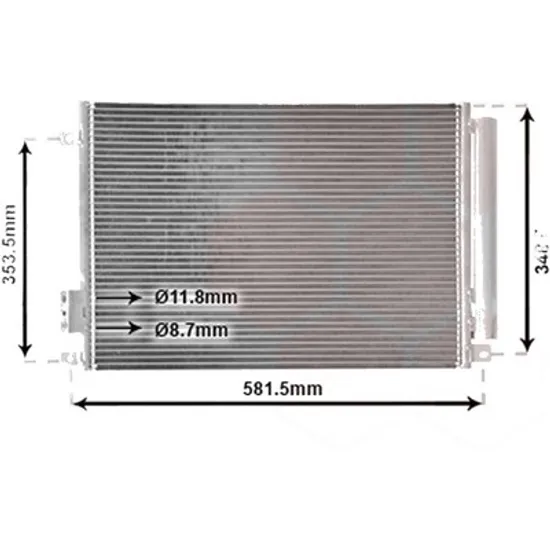 Radiator aer conditionat AUDI Q5 8RB 2008->2017 2.0 TFSI quattro 162KW 220CP , pentru motor CPMB perioada 2013 2014,2015,2016 2017
