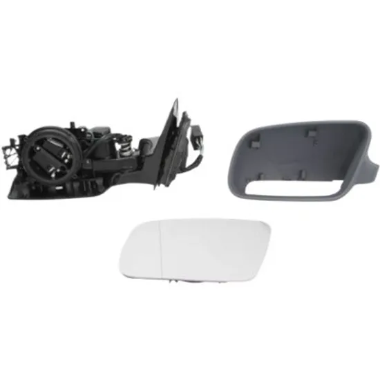 Oglinda exterioara stanga AUDI A6 C5 1997->2005 perioada 1997 1998 1999 2000 2001 2002 2003 2004 2005 de la an de fabricatie 1997, reglaj electric, cu rabatare el, pana la an de fabricatie 2004,