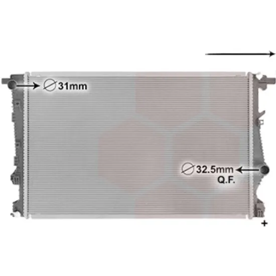 Radiator apa JEEP CHEROKEE 2013-> 2.2 CRD 4x4 147KW 200CP , pentru motor EBU, EBV, LAU 61 perioada 2015 2016,2017 2018
