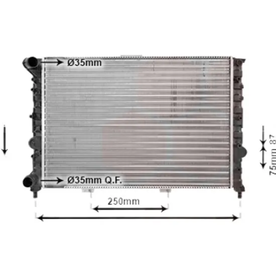 Radiator apa ALFA ROMEO 156 1997->2005 1.6 16V T.SPARK 82KW 112CP , pentru motor AR 32102 perioada 1997 1998,1999,2000,2001,2002,2003,2004 2005