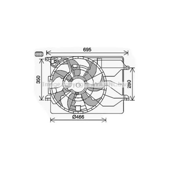 Ventilator motor HYUNDAI ix35 / TUCSON 2009-> pentru 2.4 4WD, perioada 2012 2013