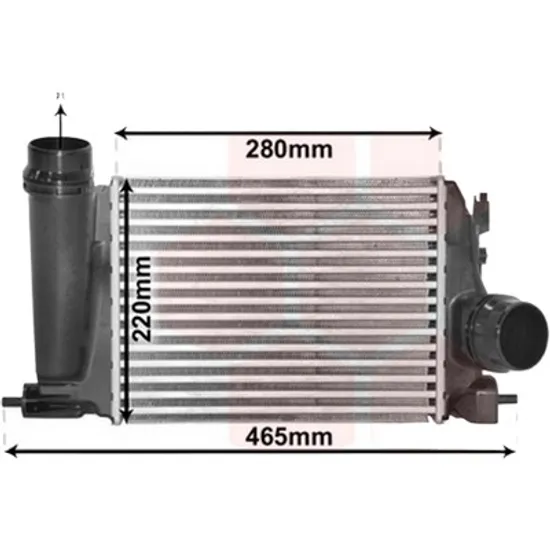Intercooler RENAULT SCENIC 4 2016-> 1.2 TCe 115 85KW 115CP , pentru motor H5F 408 perioada 2016 2017,2018,2019,2020 2021