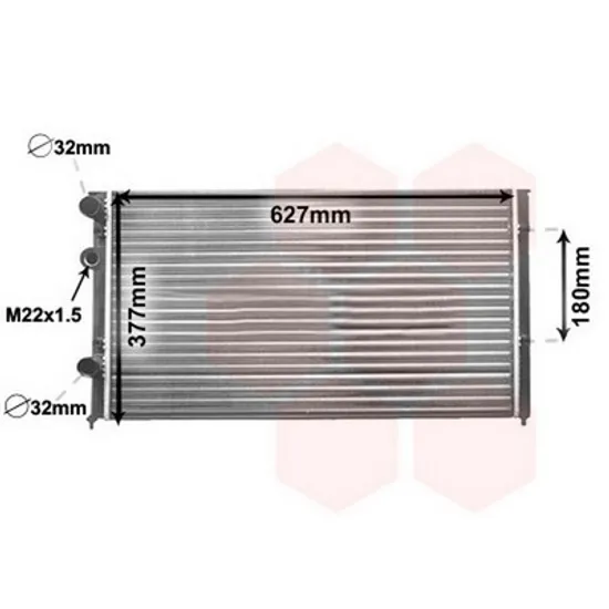 Radiator Motor SEAT AROSA 1997->2004 Radiator apa toate modelele manuala +AC 63x38 BEHR Perioada 1997 1998 1999 2000 2001 2002 2003 2004
