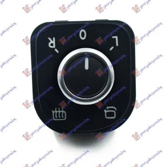 Buton oglinda SEAT ALHAMBRA 2010-> Buton reglaj oglinda exterioara rabatabila Chrom/neagra 6 pini Perioada 2010 2011 2012 2013 2014 2015 2016