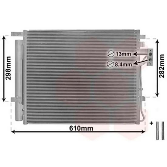 Radiator Aer Conditionat KIA SORENTO 2 2009->2015 Radiator aer conditionat 2,0 - 2,2 CRDI (50,5,x42,5x16) Perioada 2009 2010 2011 2012 2013 2014 2015