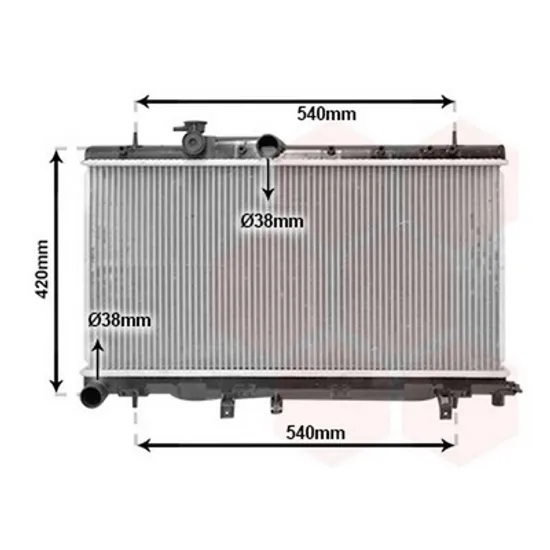 Radiator Motor SUBARU IMPREZA 2000->2007 Radiator apa pentru 1 6 - 2 0 - 2 5 34x68,6x16 Perioada 2000 2001 2002 2003 2004 2005 2006 2007
