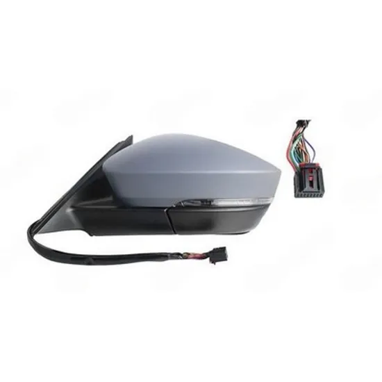 Oglinda SKODA KODIAQ 2016-> Oglinda exterioara electrica cu incalzire cu rabatare electrica pentru vopsit (cu semnal si lampa podea) (9PIN) STANGA Perioada 2021 2022 2023 2024