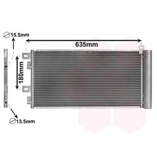 Radiator Aer Conditionat MINI MINI COOPER R50, R53 2001->2006 Radiator aer conditionat 59x32x1 6 Perioada 2001 2002 2003 2004 2005 2006